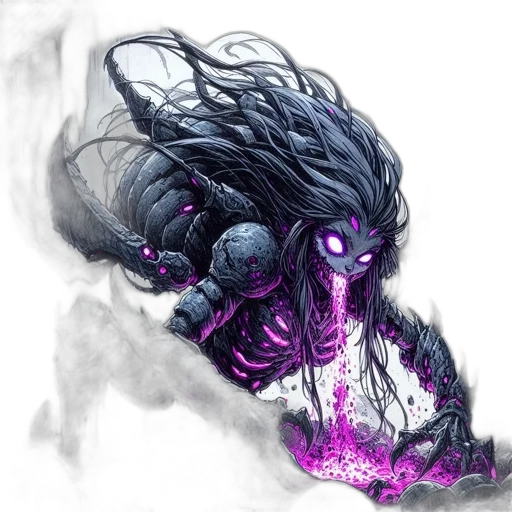 creature, dragon, hair, mask transparent PNG cut-out