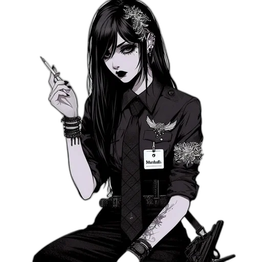 staff, weapon, jacket, cyberpunk transparent PNG cut-out