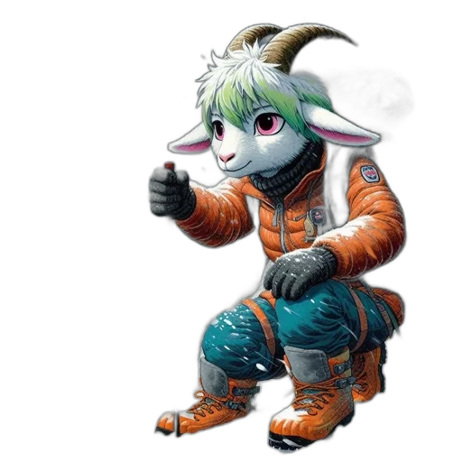 dragon, jacket, staff, animal transparent PNG cut-out