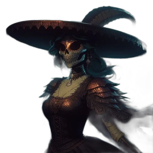 mask, hat, dress, dragon transparent PNG cut-out