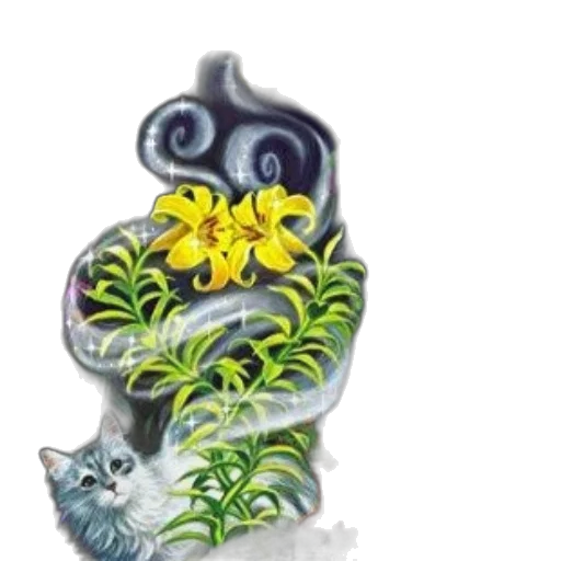 flower, jewelry, fantasy art, photorealistic transparent PNG cut-out