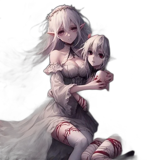 dress, weapon, creature, robot transparent PNG cut-out