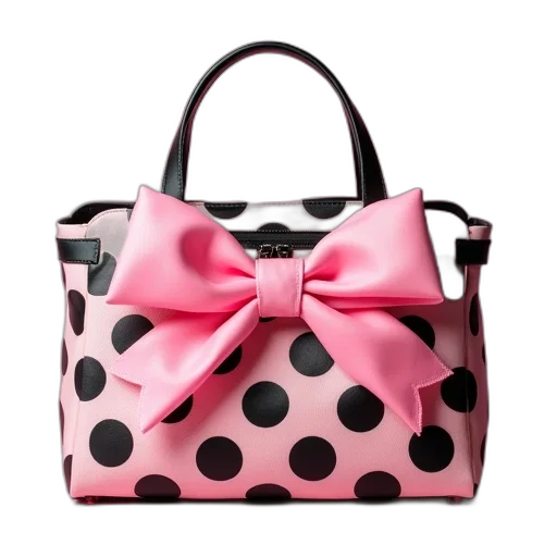 monochrome, pink, black, polka transparent PNG cut-out