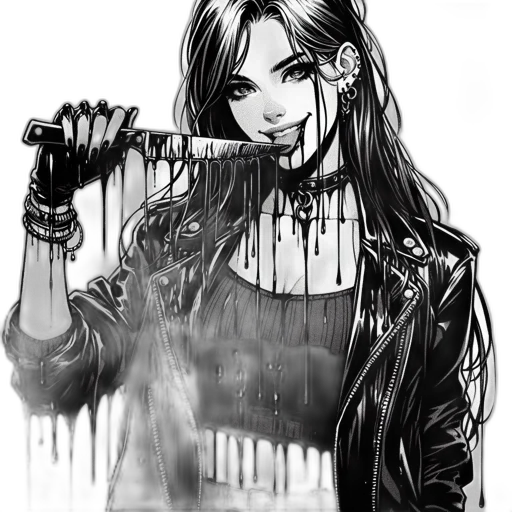 comic book art, cyberpunk, concept art, fantasy art transparent PNG cut-out