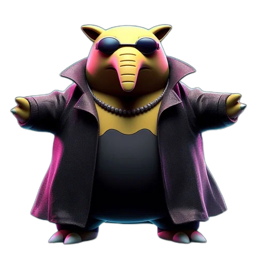 mask, creature, animal, 3d render transparent PNG cut-out