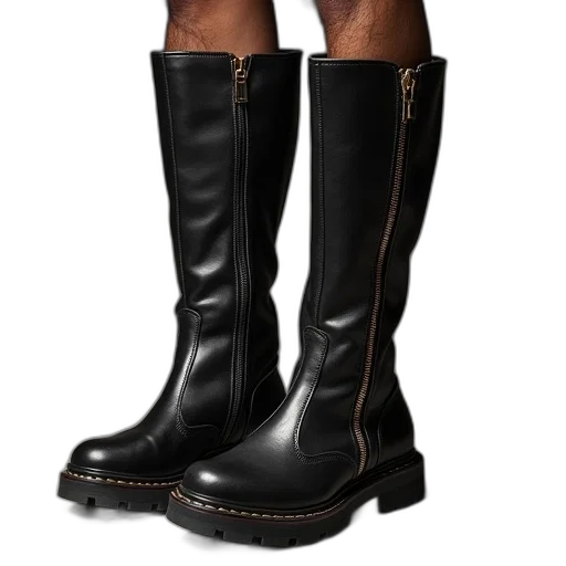 shoes, tactical, zipper, boots transparent PNG cut-out