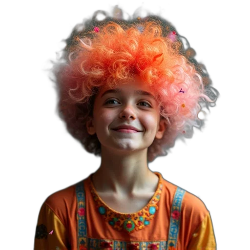 hair, crown, face, mask transparent PNG cut-out