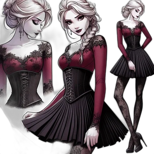 dress, concept art, fantasy art, comic book art transparent PNG cut-out