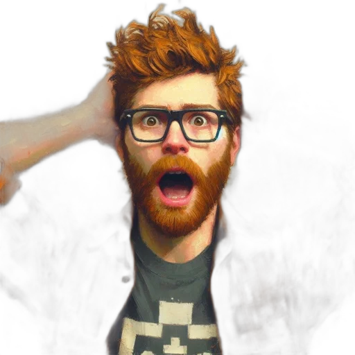 hair, face, creature, staff transparent PNG cut-out