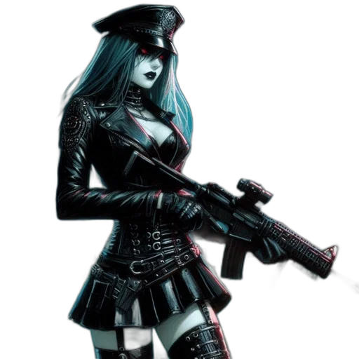 weapon, concept art, comic book art, cyberpunk transparent PNG cut-out