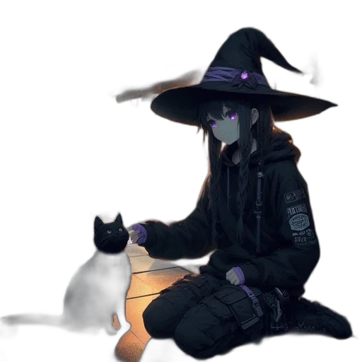 hat, staff, mask, creature transparent PNG cut-out