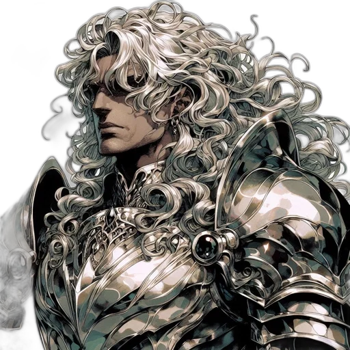 sword, dragon, hair, crown transparent PNG cut-out
