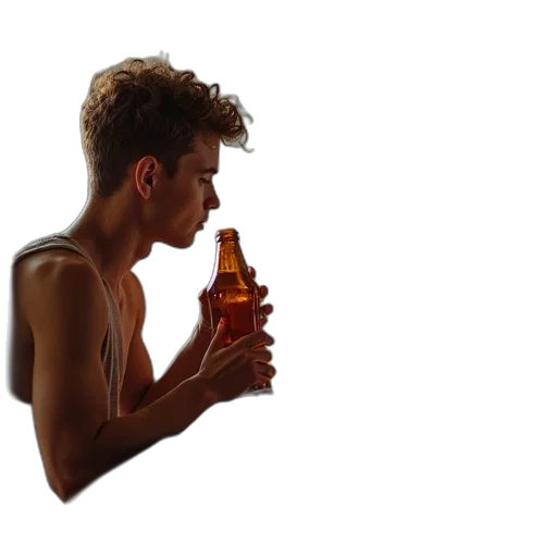 bottle, weapon, jacket, creature transparent PNG cut-out