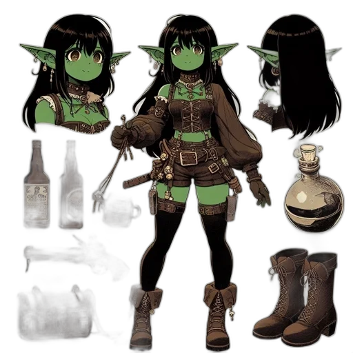 concept art, fantasy art, pixel art, comic book art transparent PNG cut-out