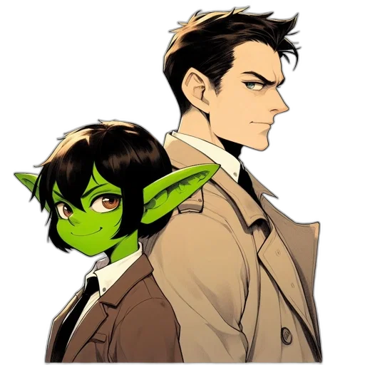 staff, jacket, concept art, comic book art transparent PNG cut-out
