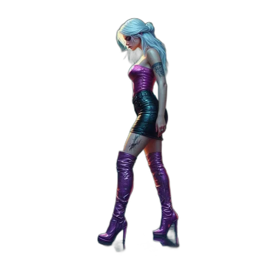 robot, staff, dress, concept art transparent PNG cut-out