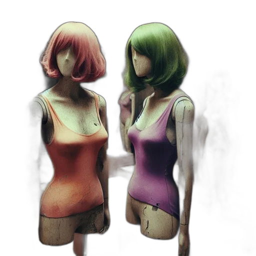 dress, mask, jacket, hair transparent PNG cut-out