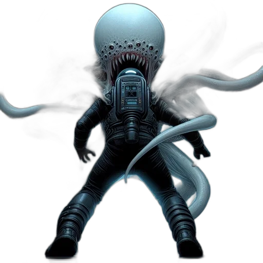 creature, robot, staff, mask transparent PNG cut-out