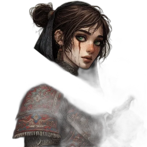 face, staff, dragon, weapon transparent PNG cut-out