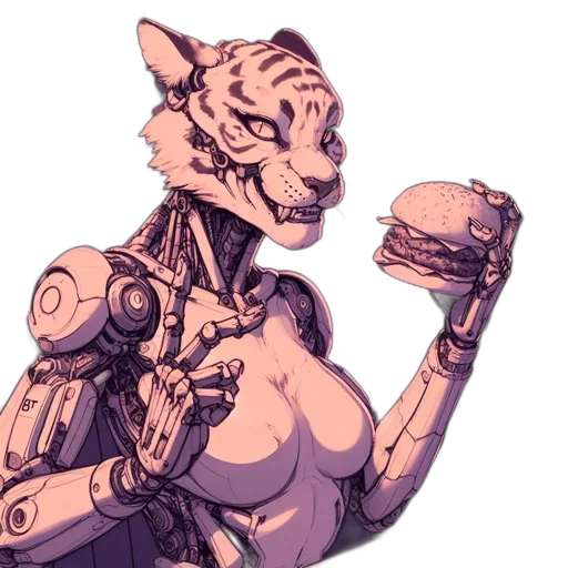robot, food, staff, creature transparent PNG cut-out