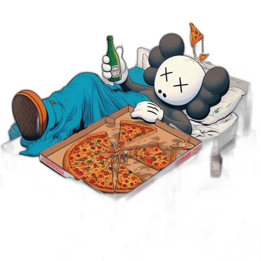 food, concept art, 3d render, animated transparent PNG cut-out
