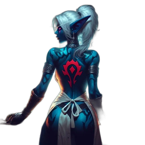dress, robot, mask, staff transparent PNG cut-out