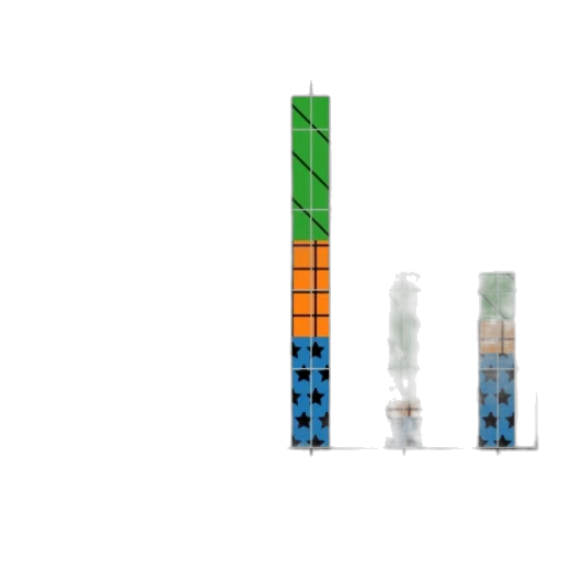 3d render, bar, chart, titled transparent PNG cut-out