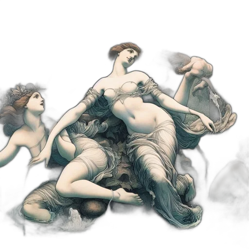 concept art, fantasy art, photorealistic, 3d render transparent PNG cut-out