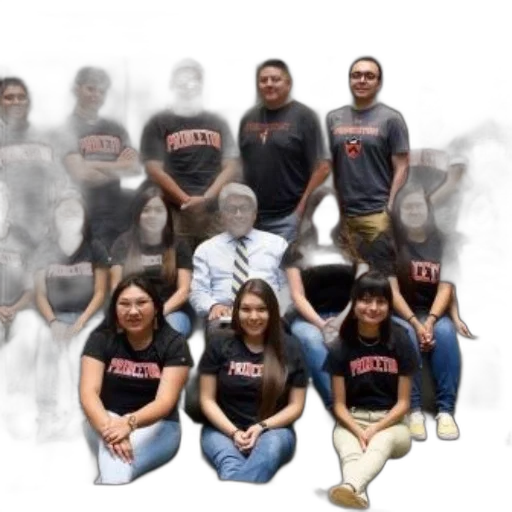 staff, group, students, wearing transparent PNG cut-out