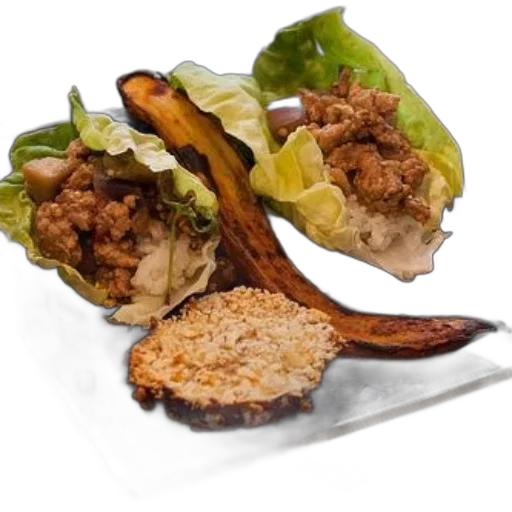 food, plate, two, lettuce transparent PNG cut-out