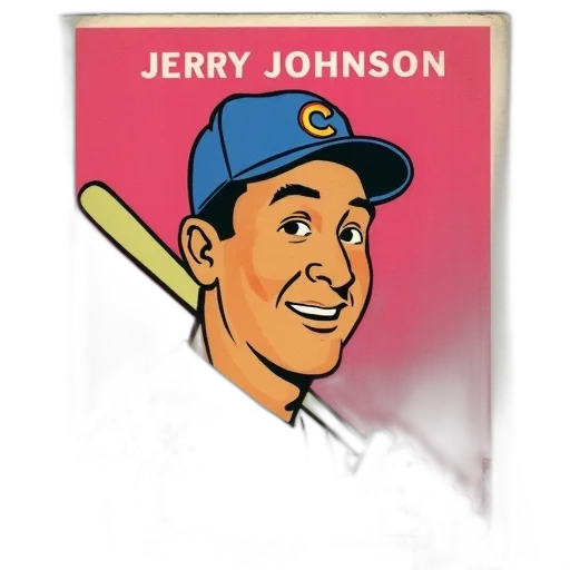 cartoon, vintage, baseball, card transparent PNG cut-out