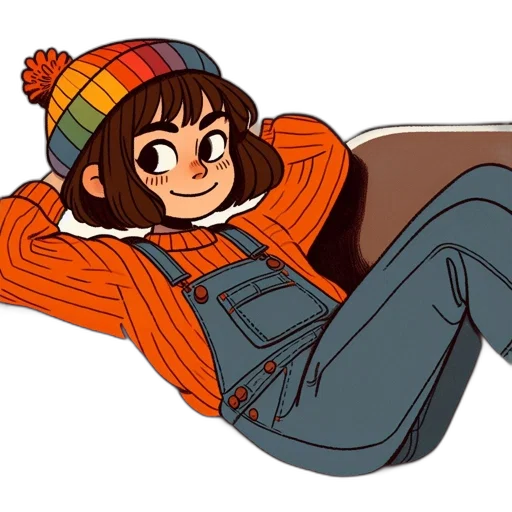 jacket, hat, cartoon, pixel art transparent PNG cut-out