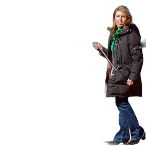 jacket, staff, dress, woman transparent PNG cut-out