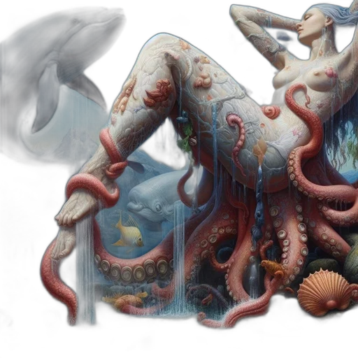 creature, concept art, fantasy art, photorealistic transparent PNG cut-out