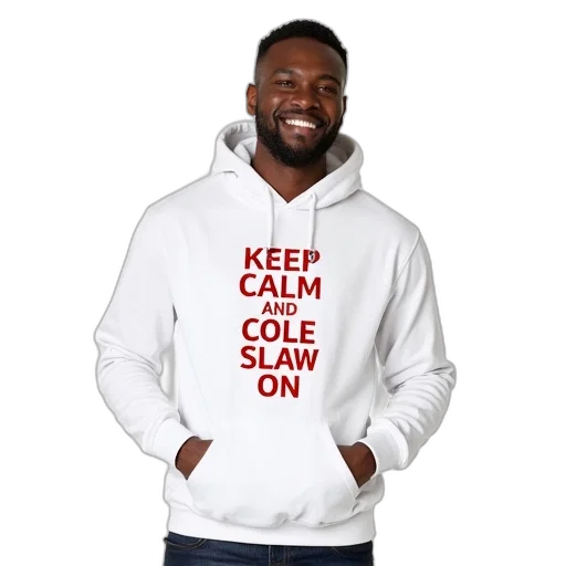 white, hoodie, phrase, keep transparent PNG cut-out