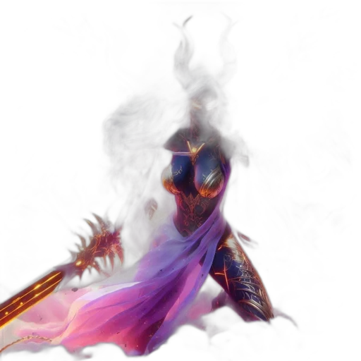 dragon, sword, staff, weapon transparent PNG cut-out