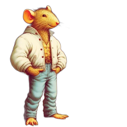 jacket, animal, concept art, 3d render transparent PNG cut-out