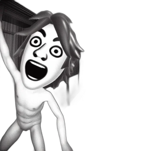 hair, creature, cartoon, 3d render transparent PNG cut-out