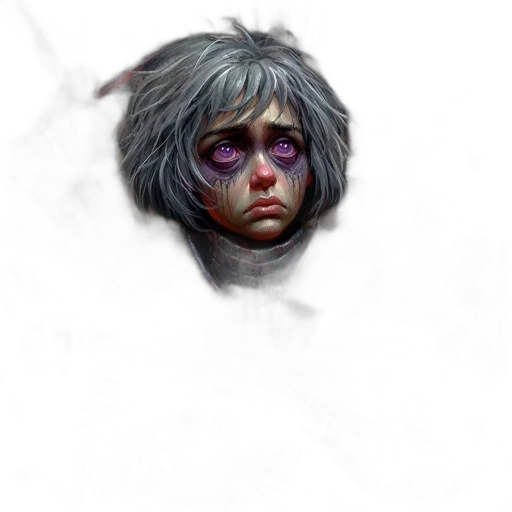 face, creature, hair, mask transparent PNG cut-out
