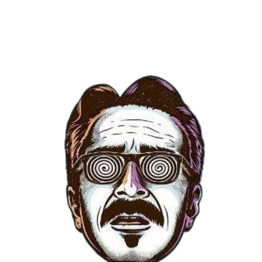 mask, face, staff, comic book art transparent PNG cut-out