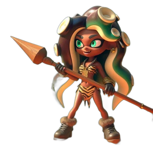 weapon, staff, concept art, 3d render transparent PNG cut-out