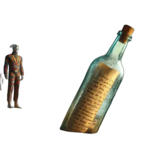 bottle, robot, weapon, jacket transparent PNG cut-out