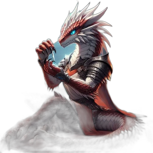 dragon, creature, animal, sword transparent PNG cut-out