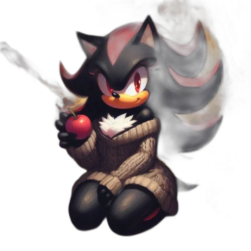 mask, jacket, staff, weapon transparent PNG cut-out