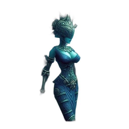dress, crown, staff, weapon transparent PNG cut-out