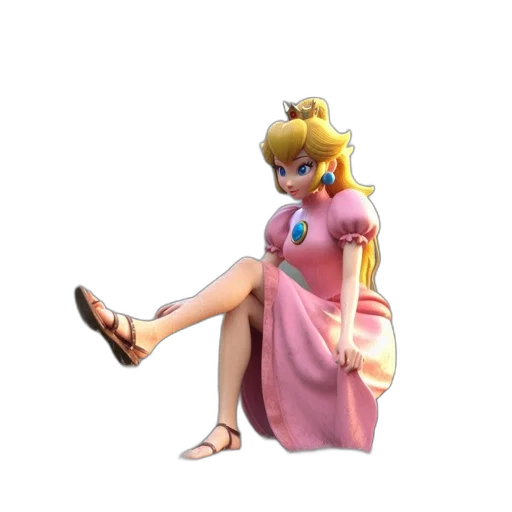 dress, crown, staff, 3d render transparent PNG cut-out