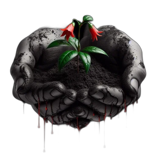 crown, mask, flower, concept art transparent PNG cut-out