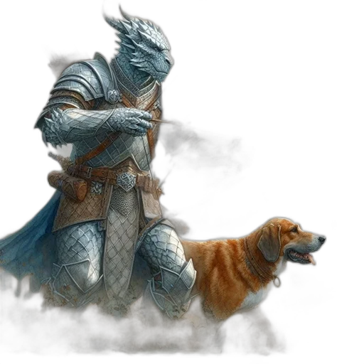 dragon, creature, sword, fantasy art transparent PNG cut-out