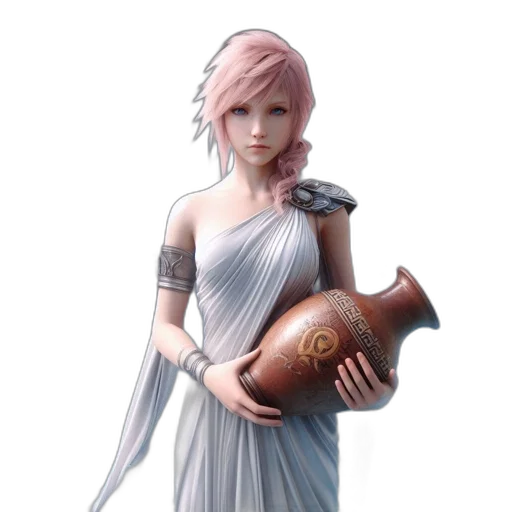 dress, staff, weapon, fantasy art transparent PNG cut-out