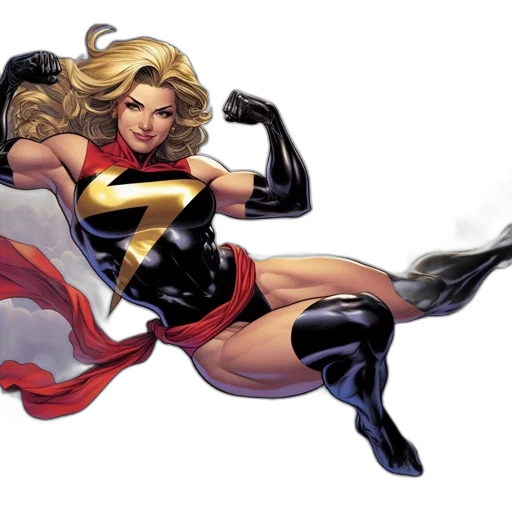 comic book art, concept art, female, superhero transparent PNG cut-out